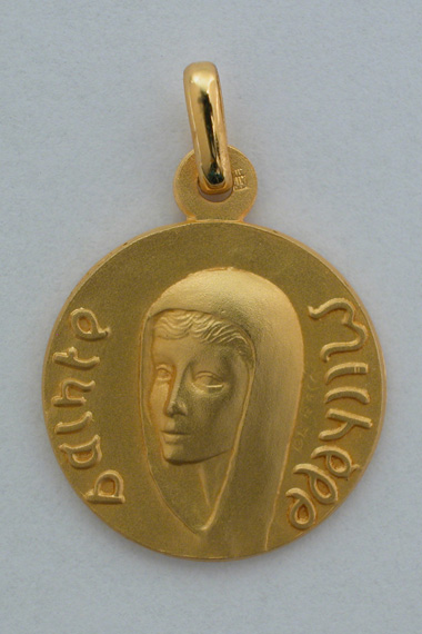 Médaille Or Prénom Michèle 18 carats 18 mm