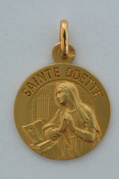 Médaille Or Prénom Odette 18 carats 18 mm