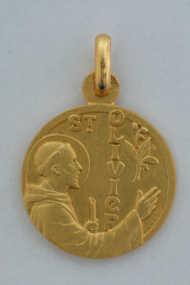 Médaille Or Prénom Olivier 18 carats 18 mm