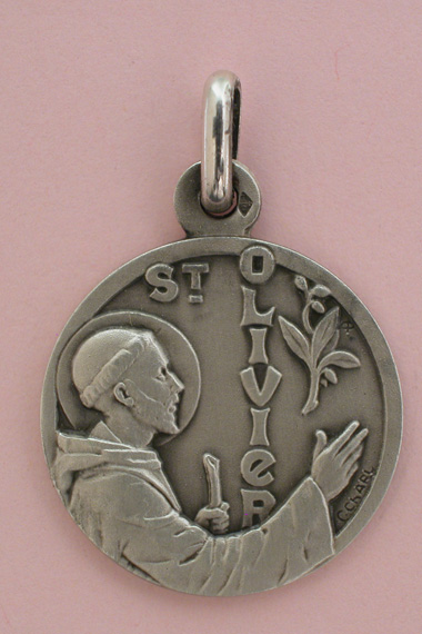 Médaille Argent Prénom Olivier 18 mm