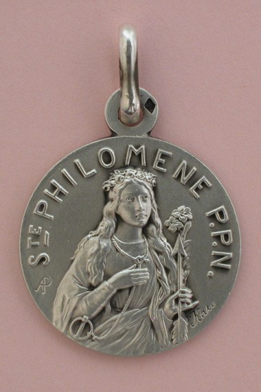 Médaille Argent Prénom Philomène 18 mm