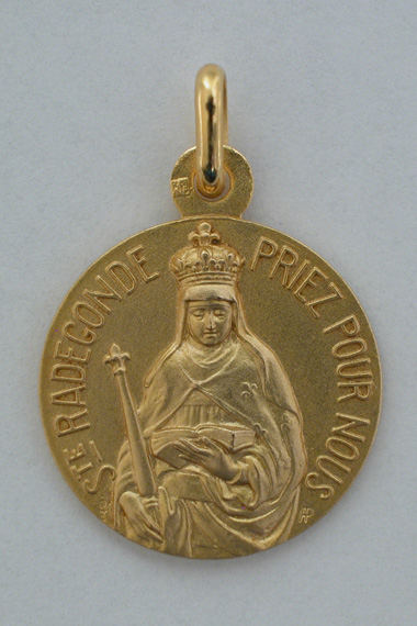 Médaille Or Prénom Radegonde 18 carats 18 mm