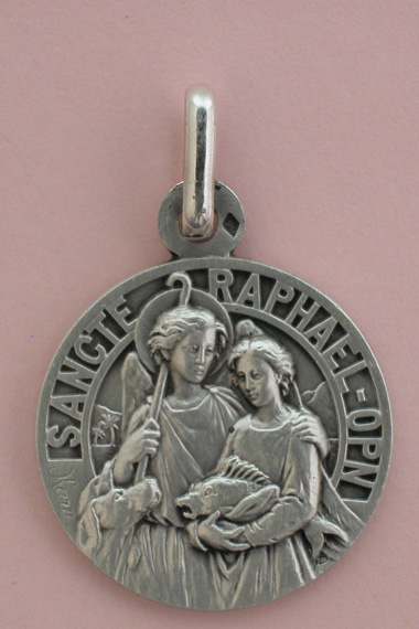Médaille Argent Prénom Raphael 18 mm