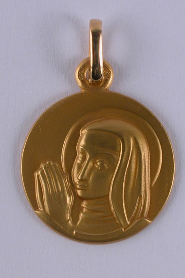 Médaille Or Prénom Religieuse 18 carats 18 mm