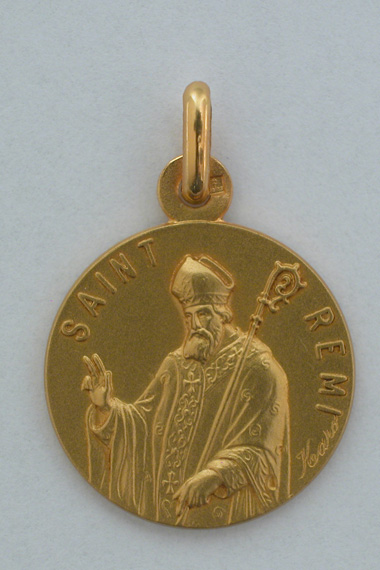 Médaille Or Prénom Rémi 18 carats 18 mm
