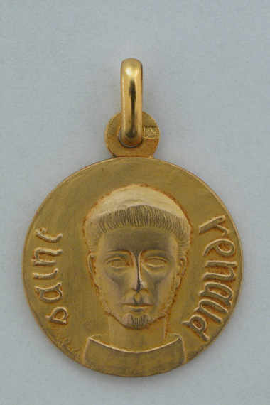Médaille Or Prénom Renaud 18 carats 18 mm