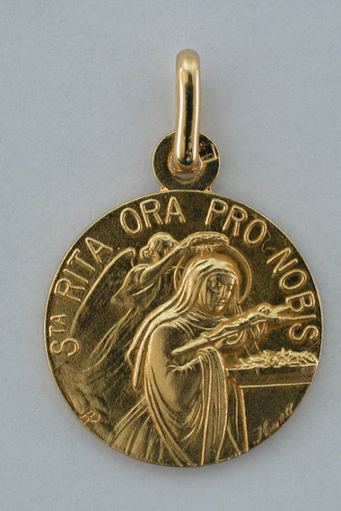 Médaille Or Prénom Rita 18 carats 18 mm