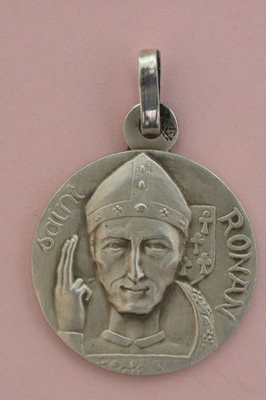 Médaille Argent Prénom Ronan 18 mm