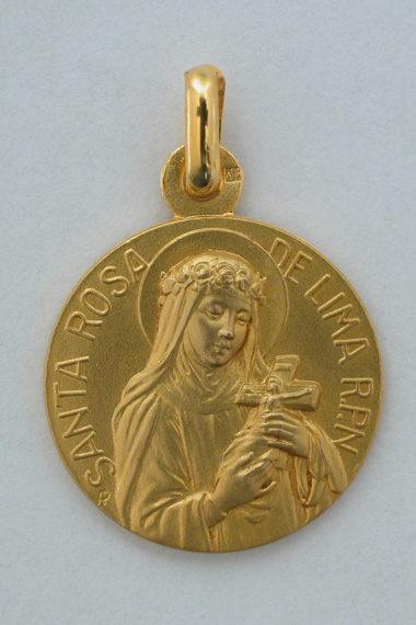 Médaille PO Rose 18 mm