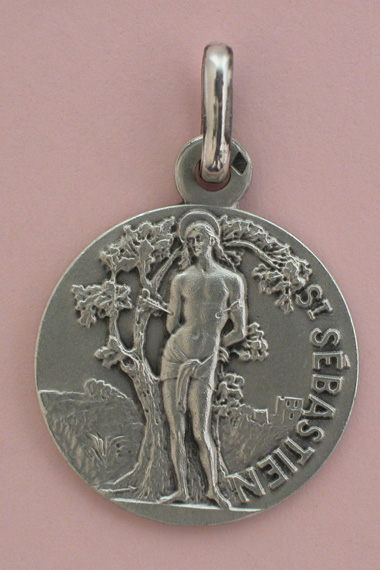 Médaille Argent Prénom Sébastien 18 mm