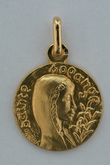 Médaille Or Prénom Solange 18 carats 18 mm