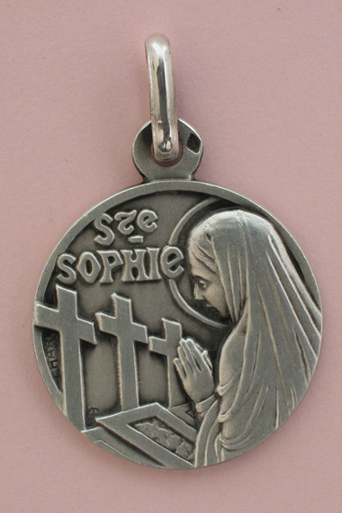 Médaille Argent Prénom Sophie 18 mm