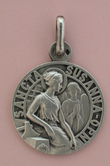 Médaille Argent Prénom Suzanne 18 mm