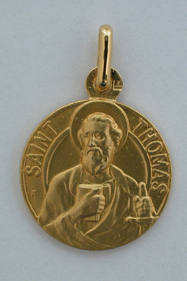 Médaille Or Prénom Thomas 18 carats 18 mm