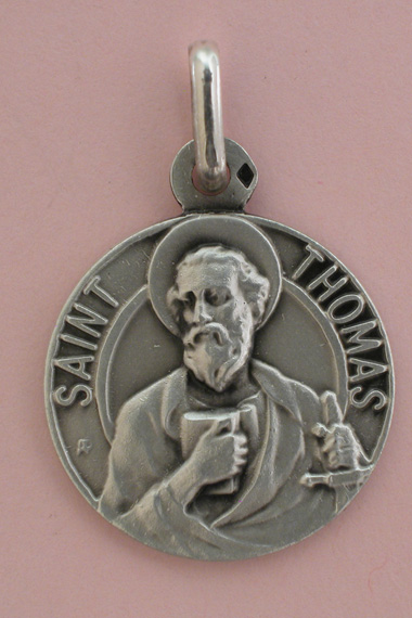 Médaille Argent Prénom Thomas 18 mm