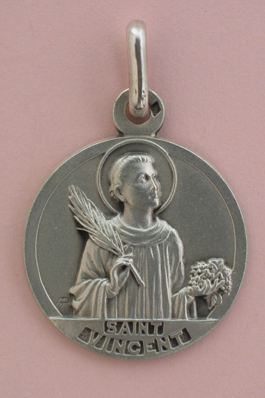 Médaille Argent Prénom Vincent 18 mm