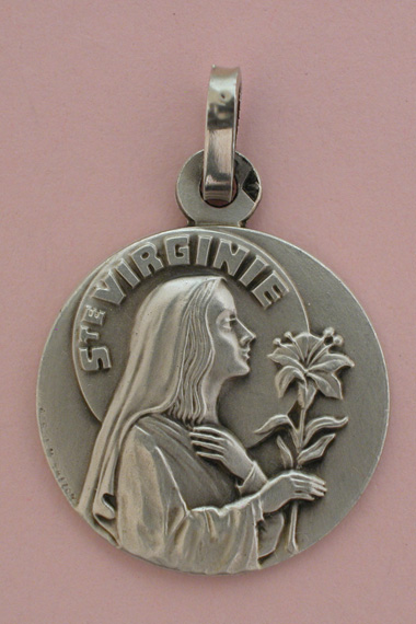 Médaille Argent Prénom Virginie 18 mm