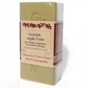 Savon argile verte, purifie et assainit la peau, Monastère Notre-Dame de Ganagobie, 150 g