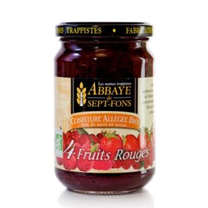 Confiture Allégée 4 Fruits Rouges Bio - 350 G