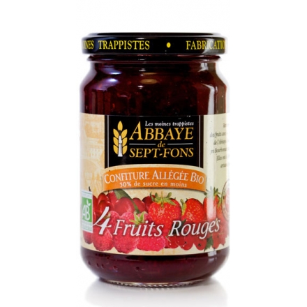 Confiture Allégée 4 Fruits Rouges Bio - 350 G