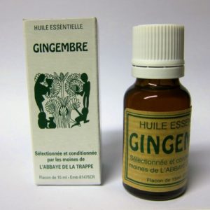 Huile essentielle,Gingembre, Abbaye de la Trappe, 15 ml