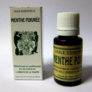 Huile essentielle, Menthe poivrée, Abbaye de la Trappe,15 ml